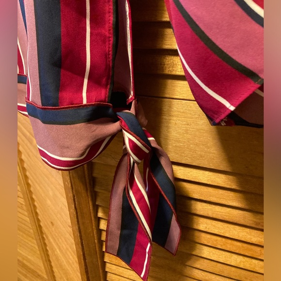 Worthington Colorful Striped Top with Bell Sleeves - Picture 8 of 16